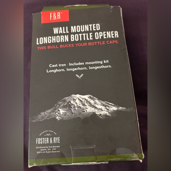 NEW Foster & Rye Cast Iron Longhorn Bottle Opene - Picture 2 of 2